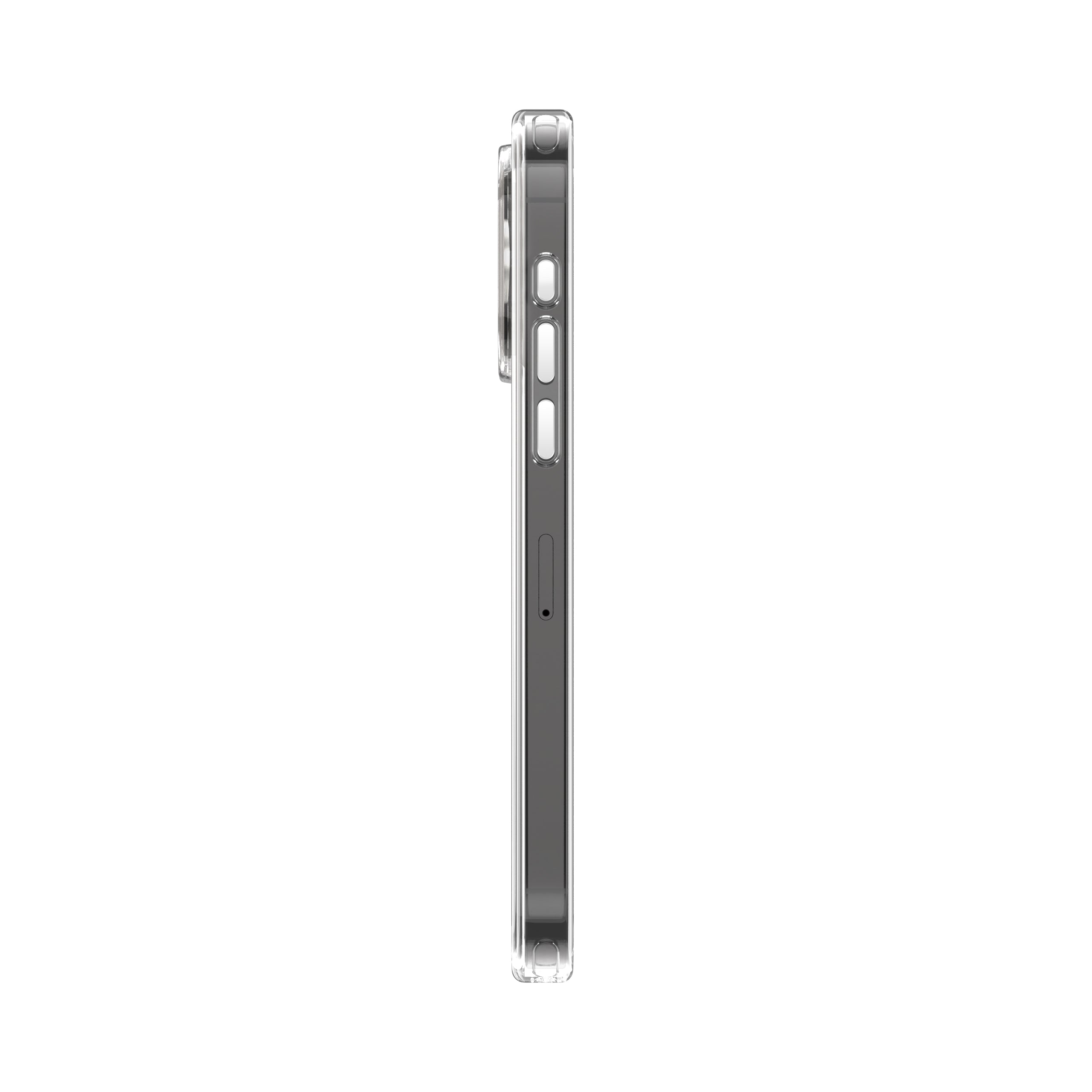 Valenta Trend - Coque Apple iPhone 15 Pro Max Coque Arrière Rigide  Compatible MagSafe - Transparent / Noir 7-587754 