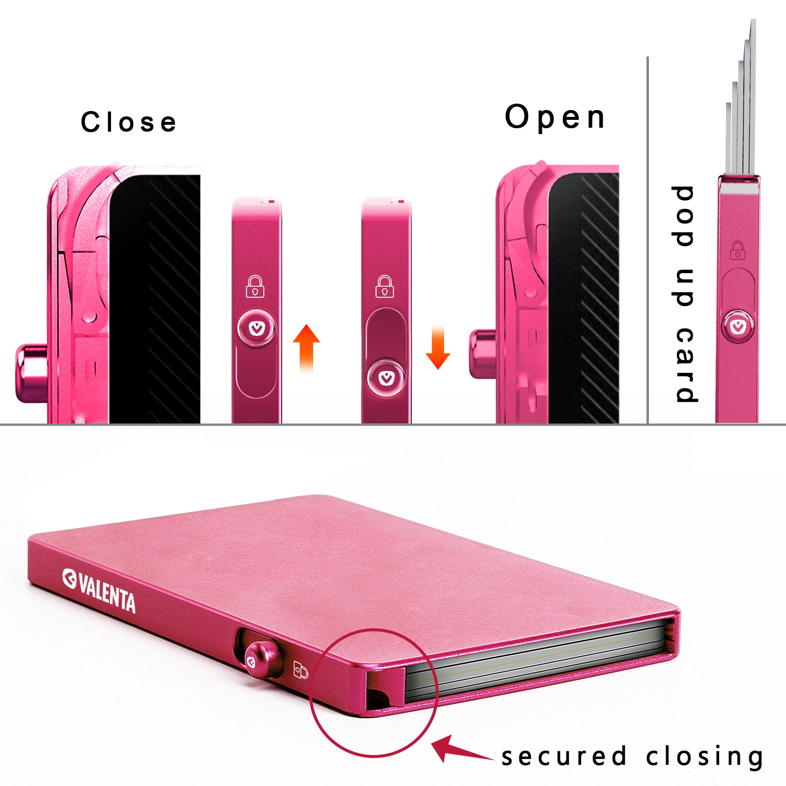 Cardprotector Aluminium MagSafe Roze