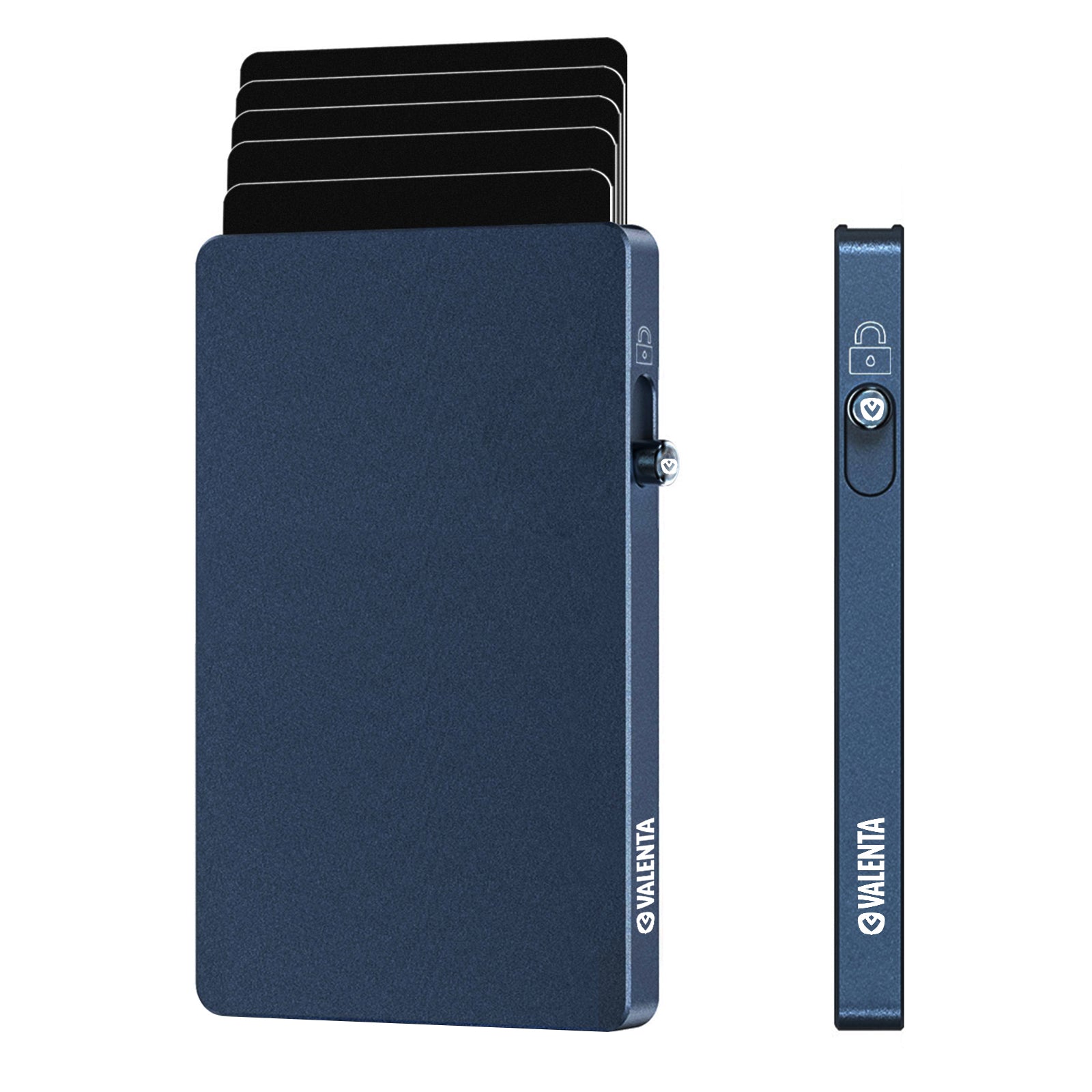 Kartenetui Aluminium MagSafe Titanium Blau