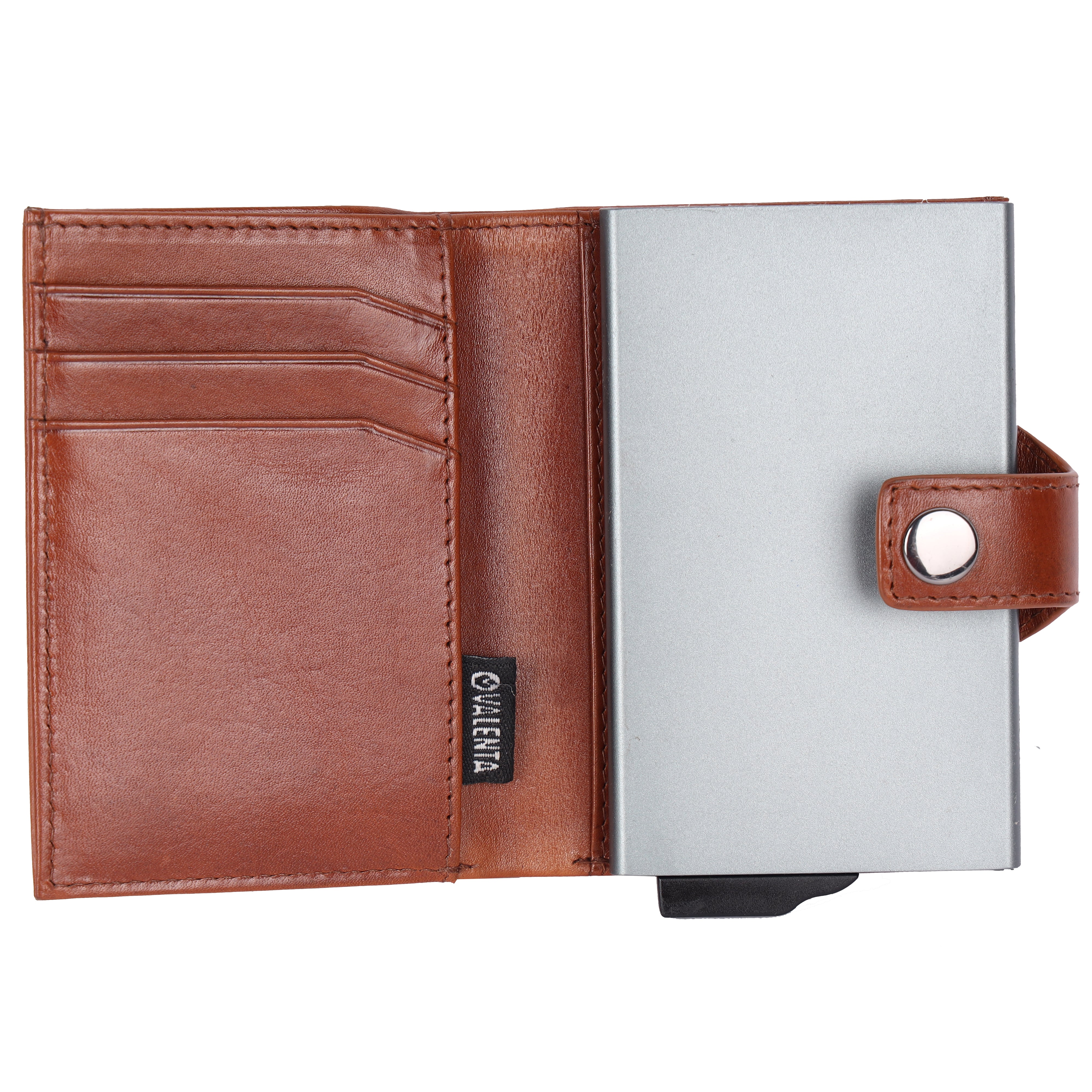 Card Case Plus Wallet Luxe Cognac