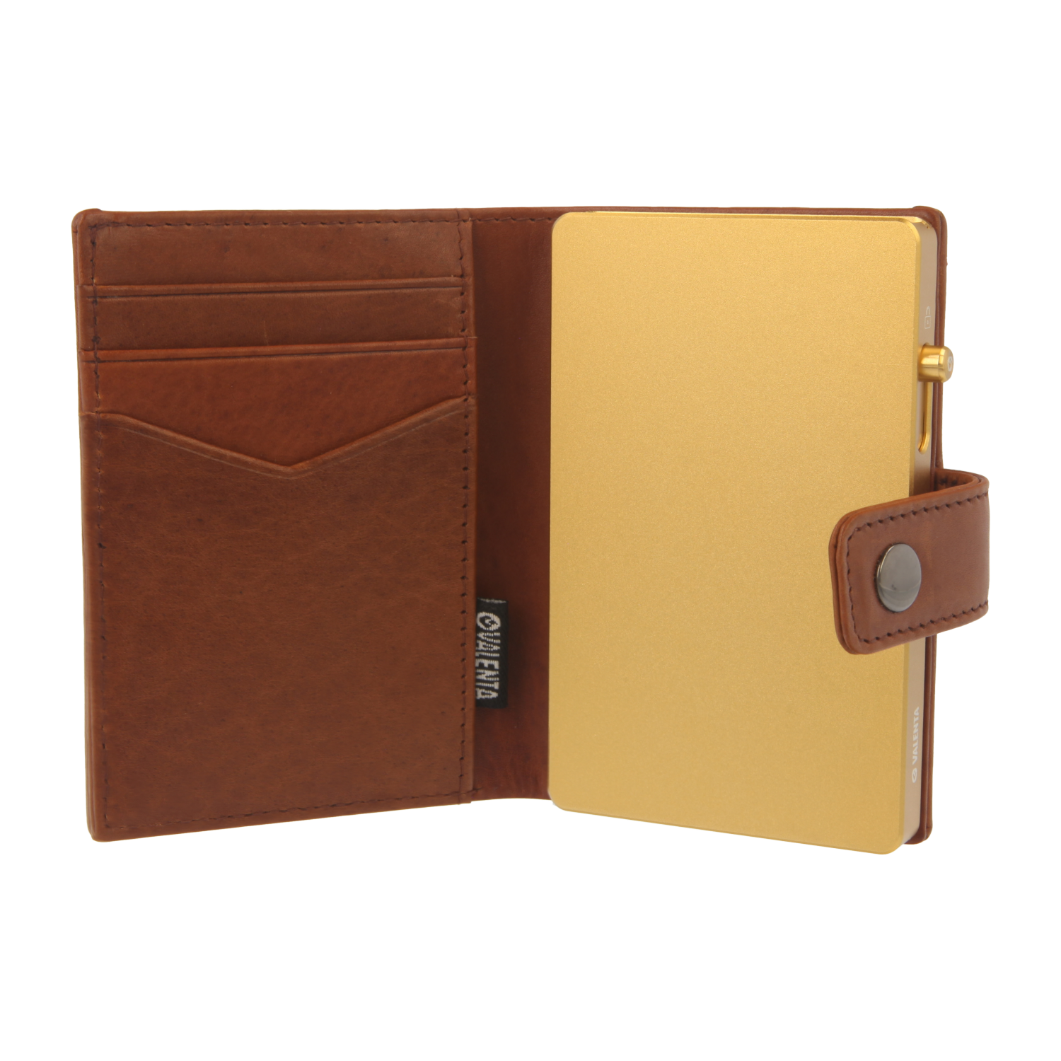 Cardprotector Gold + Card Wallet Luxe Cognac