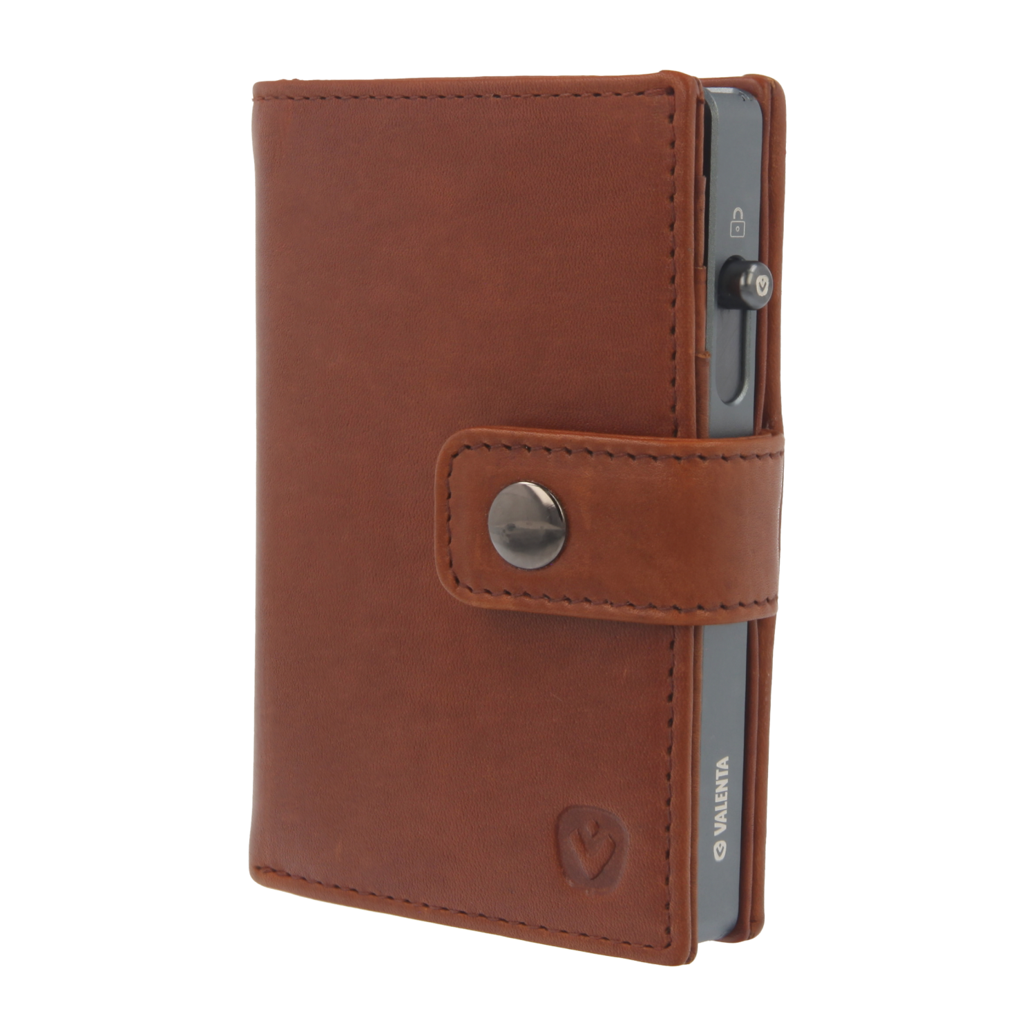 Cardprotector Grey + Card Wallet Luxe Cognac