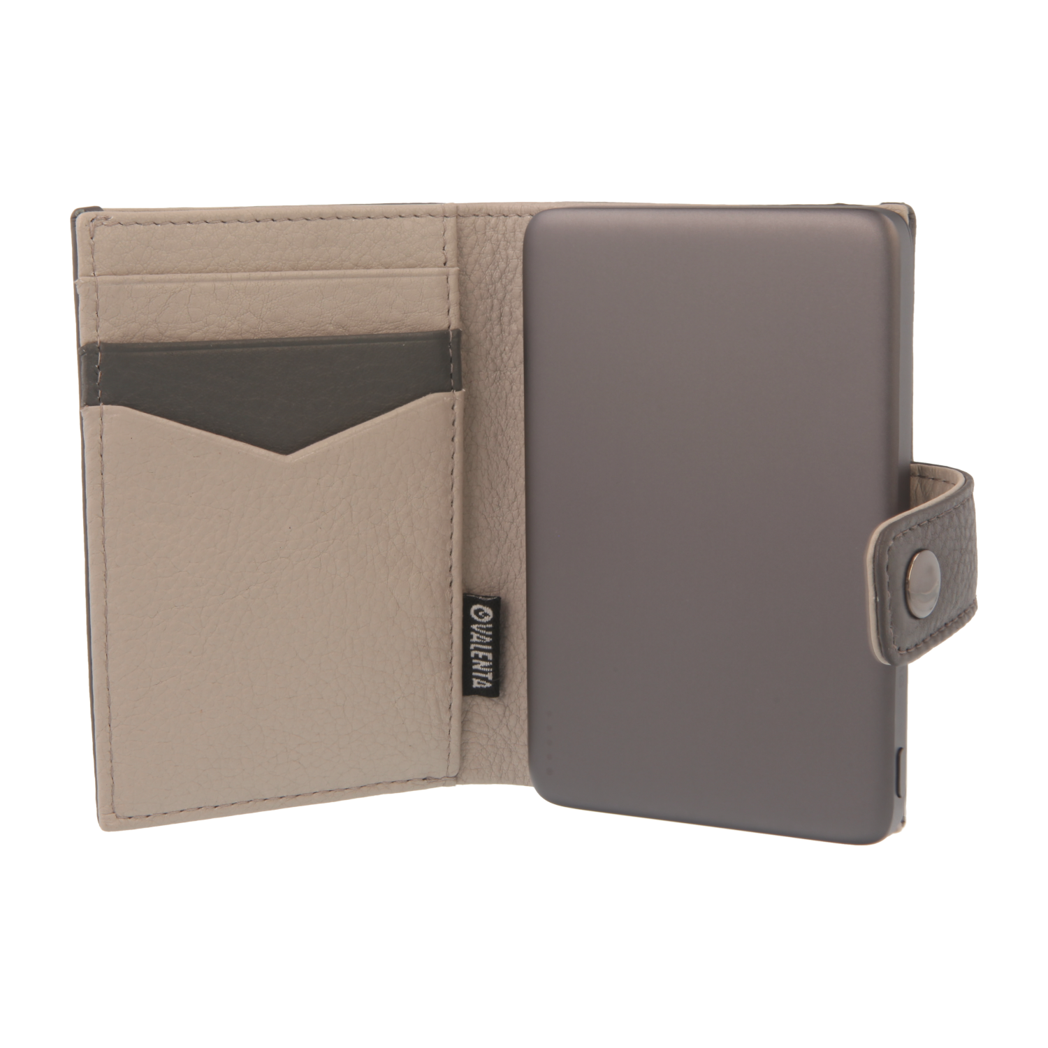 Powerbank Ultra Slim Grey + Card Wallet Luxe Grey