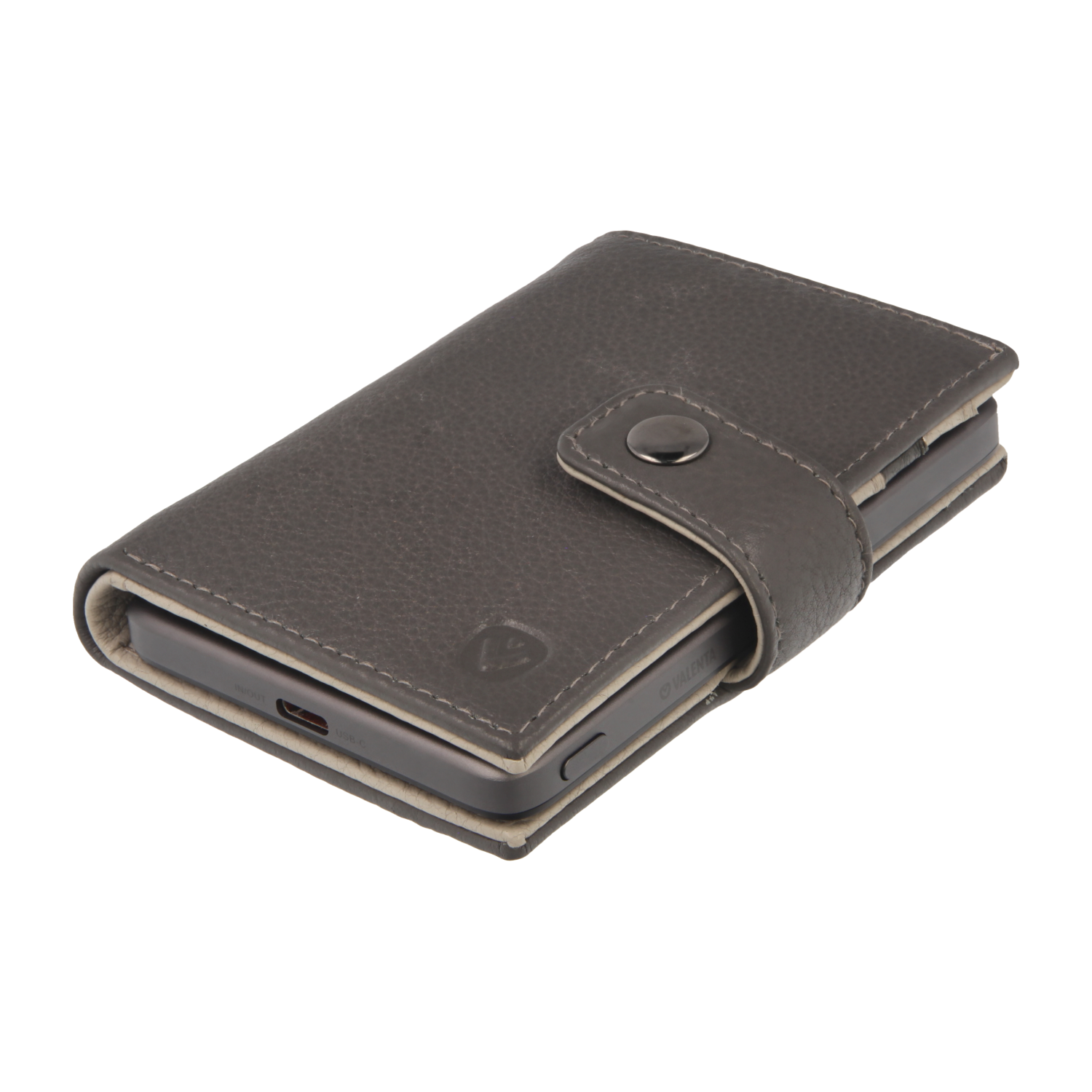 Powerbank Ultra Slim Grey + Card Wallet Luxe Grey