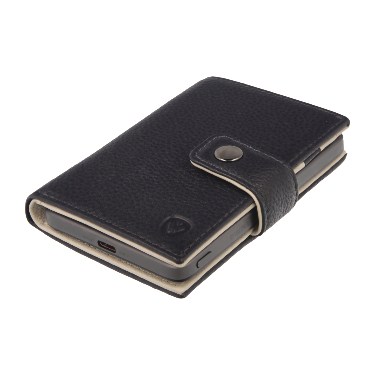 Powerbank Ultra Slim Grey + Card Wallet Luxe Navy