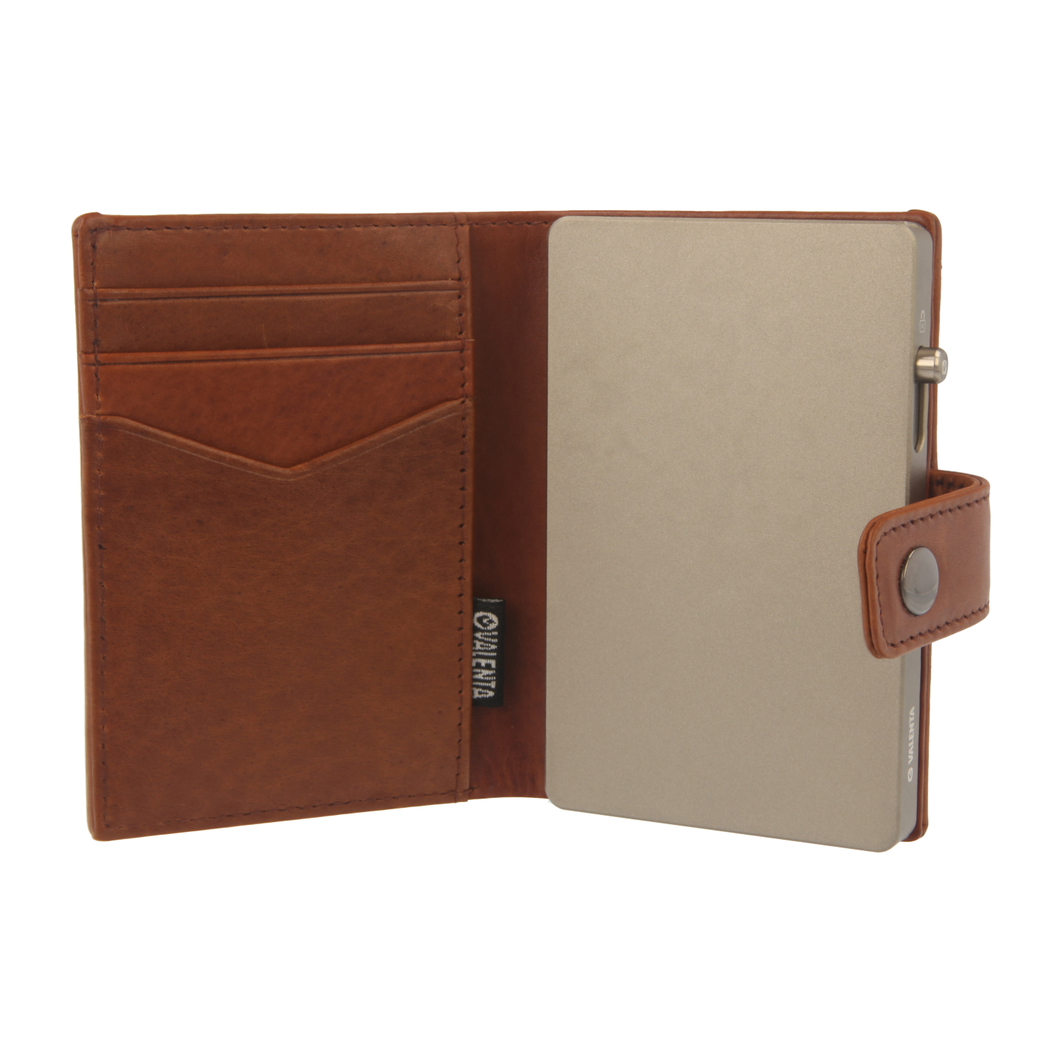 Cardprotector Titanium Natural + Card Wallet Luxe Cognac