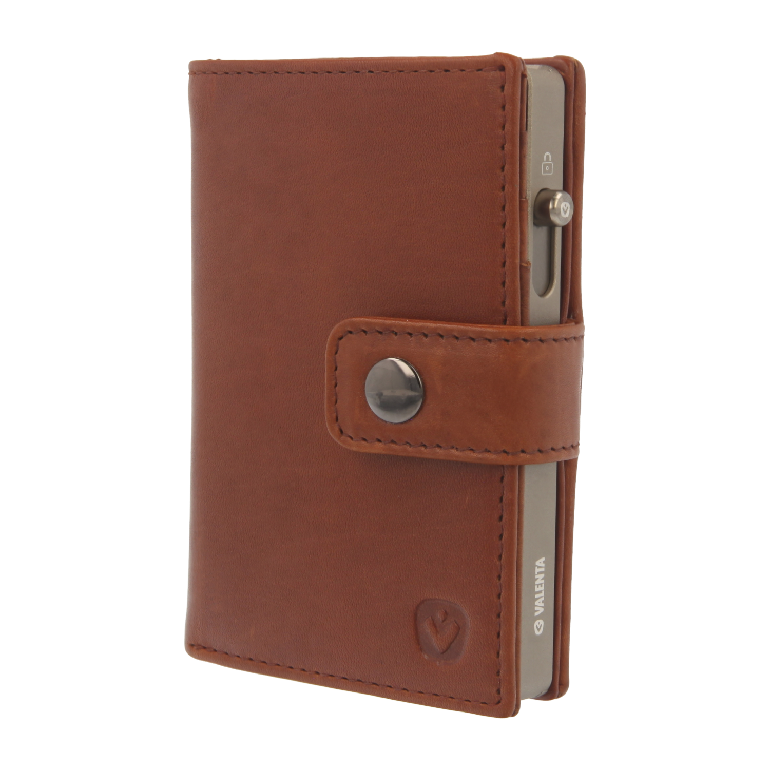 Cardprotector Titanium Natural + Card Wallet Luxe Cognac