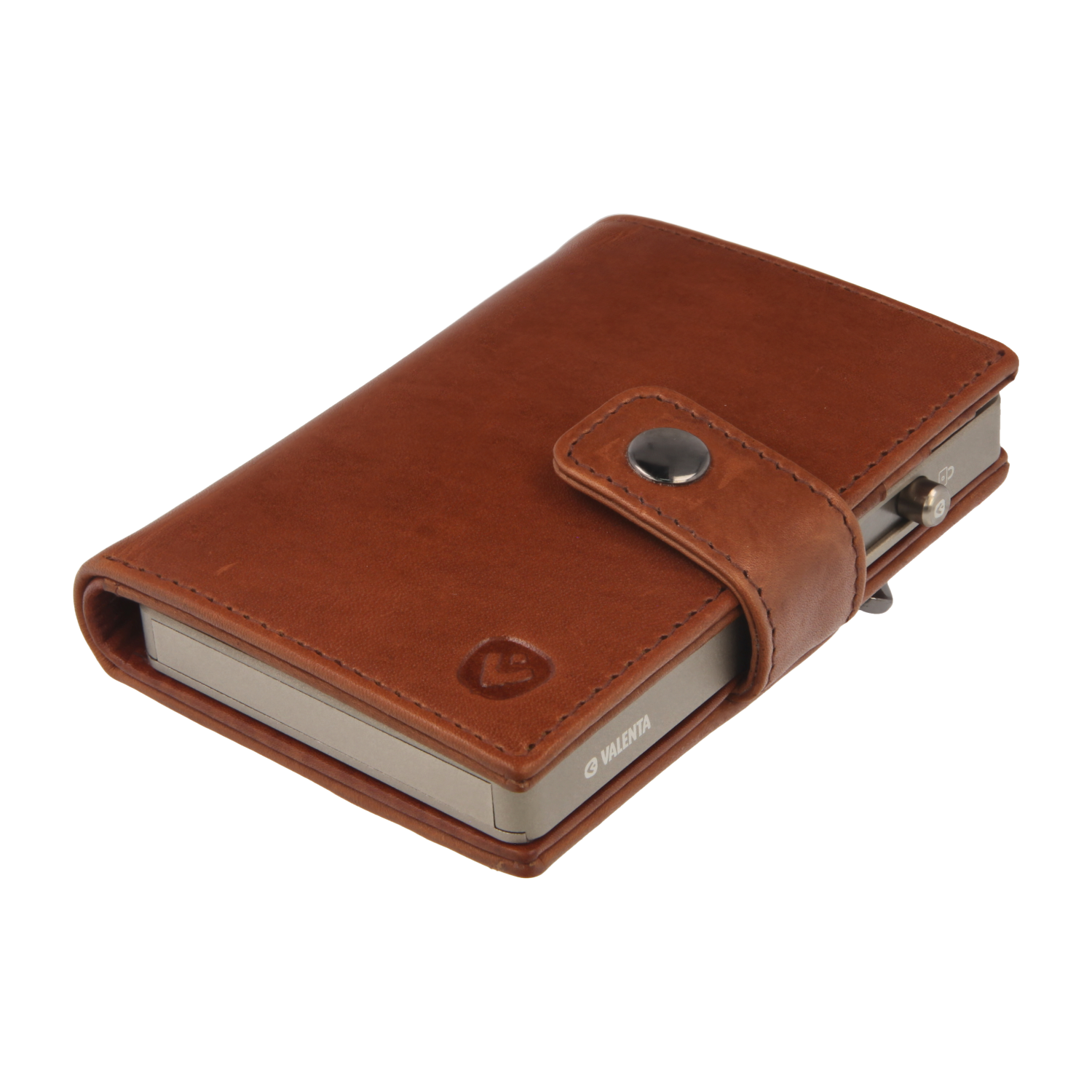 Cardprotector Titanium Natural + Card Wallet Luxe Cognac